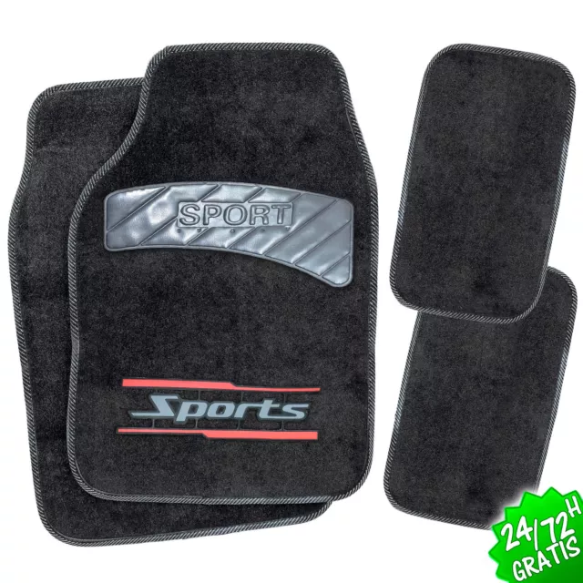 Set 4 Alfombras Alfombrillas Moquetas Coche Sports Universal Carpet Car Sport