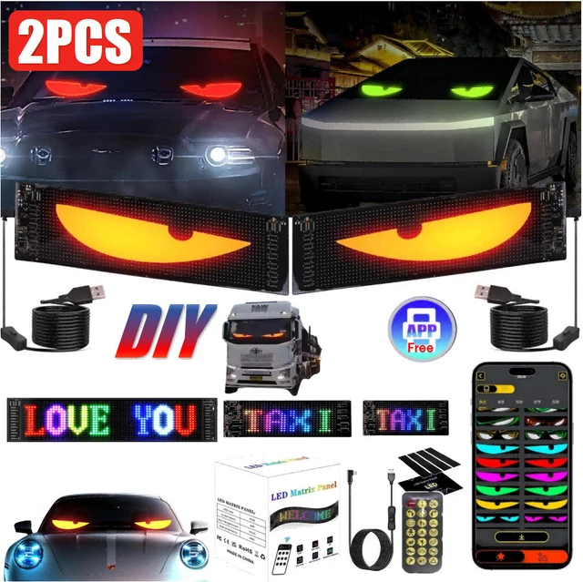 2.8 * 6.8 In Devil Eyes Light For Cars, Colorful Eye Lamp Soft - Foto 10