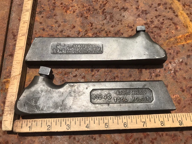 Armstrong Chicago No. 3 & 4-S Metal Lathe Parting Tool Holder 8" 9”OAL