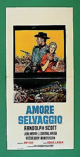 L50 Affiche Amore Sauvage Randolph Scott Western