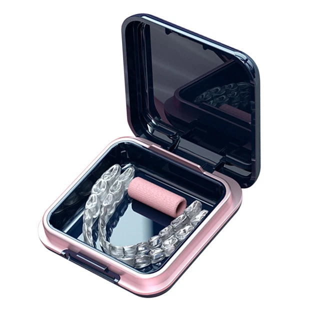 Denture Case Portable For Household Office Travel Aligner Case with Strainer