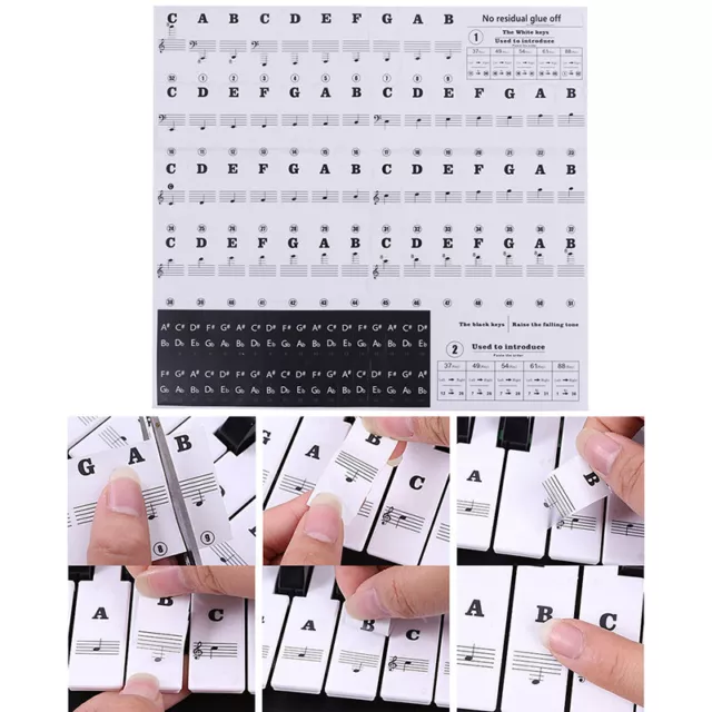 54 61 88 Keys Electronic Piano Keyboard Sound Name Stickers Key Stick LT TAI