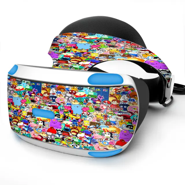 Skin Wrap for Sony Playstation PSVR Headset Sticker collage