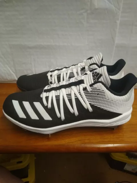 Mens Adidas Afterburner 6 Metal Baseball Shoes Cleats Black DB3433 New Size 9