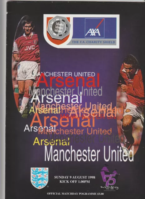 1998 F.A.Charity Shield.Arsenal v Manchester United.