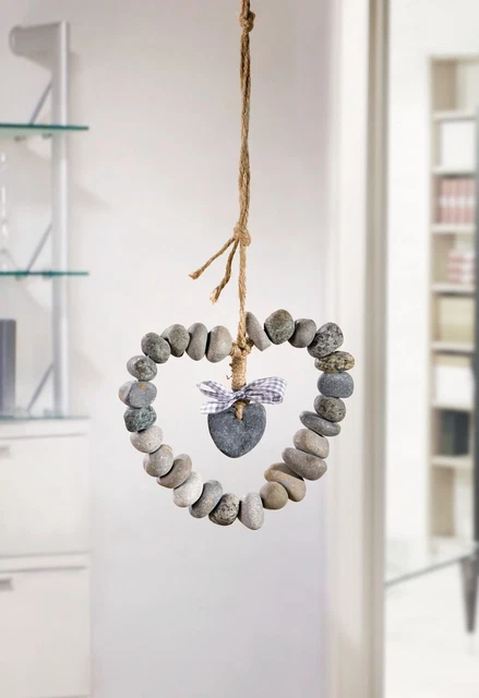 Salvare Set 2x Deko-Herz " Pietra " Amore Decorazione Tavolo Giardino Patio