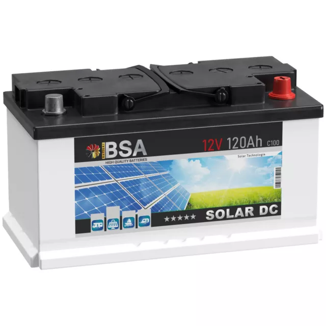 Solarbatterie 120Ah 12V USV Wohnmobil Versorgungsbatterie Boot Batterie 100AH