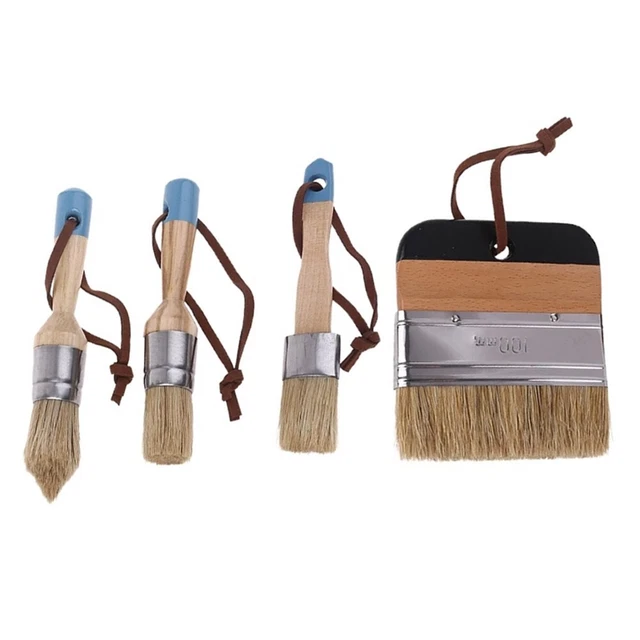 Pinceaux Poils De Chèvre Longdex 4pcs - Pour Lavage, Aquarelle Et Céramique