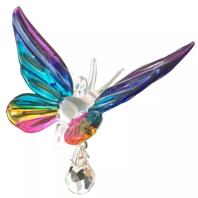 Fantasy Glass Butterfly Suncatcher With A Swarovski Crystal - Tropical