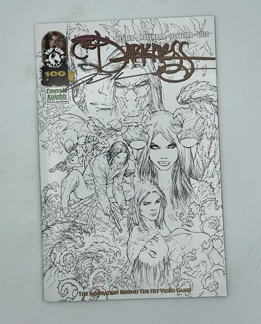 The Darkness #100 B&W Sketch Cover  Silvestri Signed Top Cow Comics Exclusive