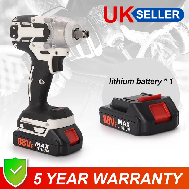 580NM 21V CORDLESS Electric Impact Wrench Drill Gun Ratchet Driver + 1