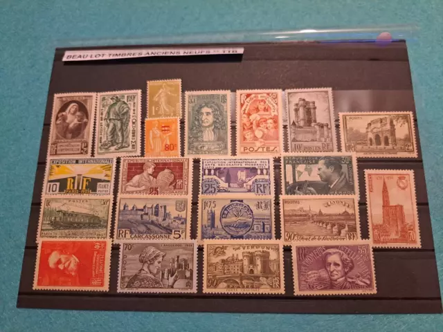 timbres de France neufs ** BEAU LOT TIMBRES ANCIENS NEUFS TTB