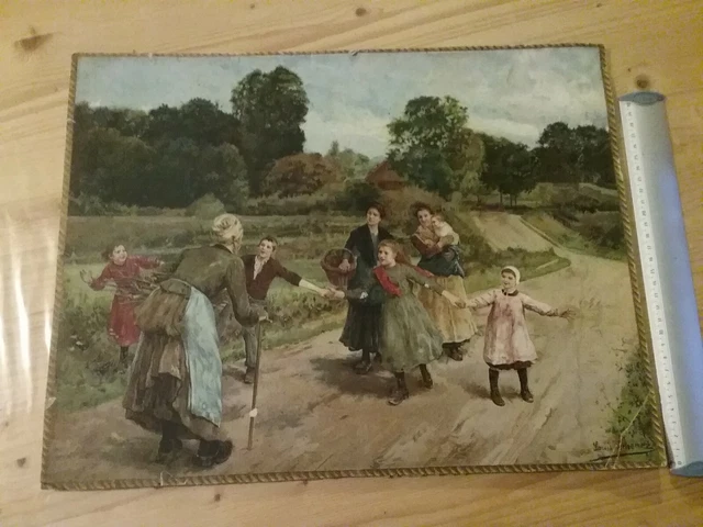 ANCIENNE GRAVURE DE Louis Jimenez scène de vie EUR 8,00 - FR