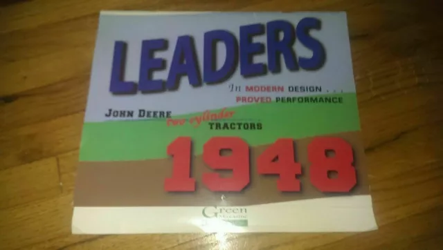 John Deere JD Green Magazing two Cylinder Tractors 1948 Calendar Reprint 2005