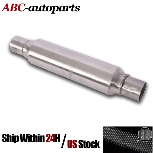 2& INLET/OUTLET UNIVERSAL Stainless steel Glass Pack Glasspack Muffler