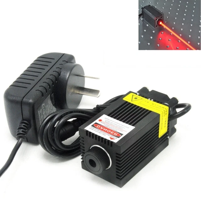 Focusable 635nm 1200mw Orange Red Laser Dot Module Diodes Locator 12V Adapter
