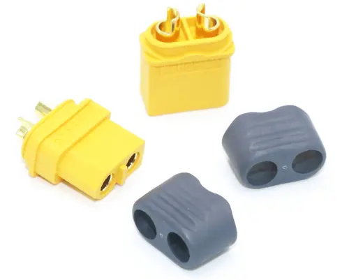 AMASS XT60+ XT60H (Yellow) Male/Female Connector Pairs with Insulating Caps