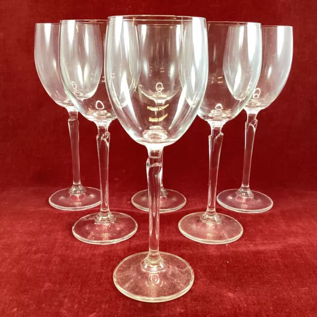 Set Of 6 Vintage Bohemia Crystal Brigitta Wine Glasses In Box (2A) MO#8767
