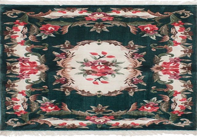 Vintage Hand-Knotted Carpet 3'1" x 5'1" Traditional Wool Area Rug Vintage Hand-Knotted Carpet 3'1" x 5'1" Traditional Wool Area Rug