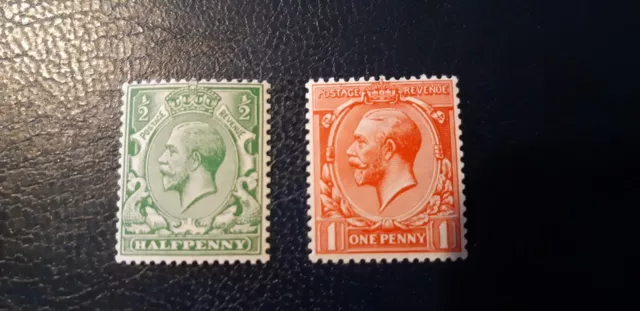 Stamps Great Britain Gv Rare Multiple Cypher Wmk Pair In Superb Unmounted Mint.