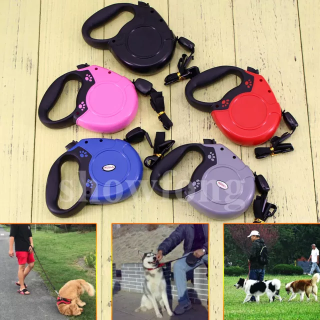 All Pet Solutions Retractable Dog Lead Extending Leash Tape Cord 8m Max 50kg