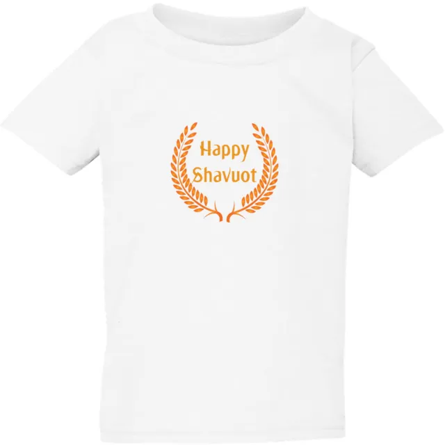 Traditional Jewish Happy Shavuot Festival Kids Boys Girls T Shirt Tee Top White