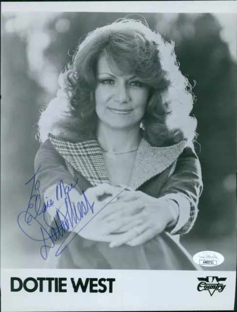 Dottie West Country Singer Signed Cut 7.5x10 Glossy Photo JSA Authenticated