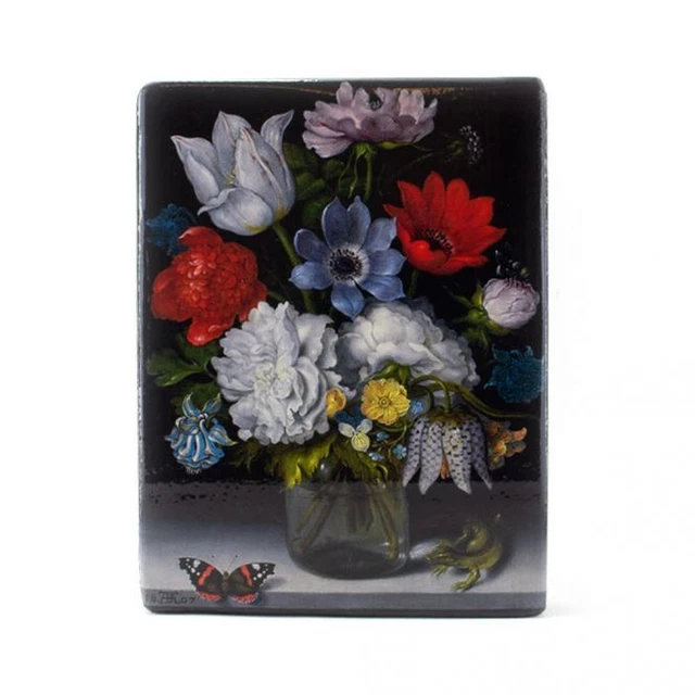 Kunstreproduktion Ambrosius Bosschaert »Blumenstillleben mit Schmetterling«.