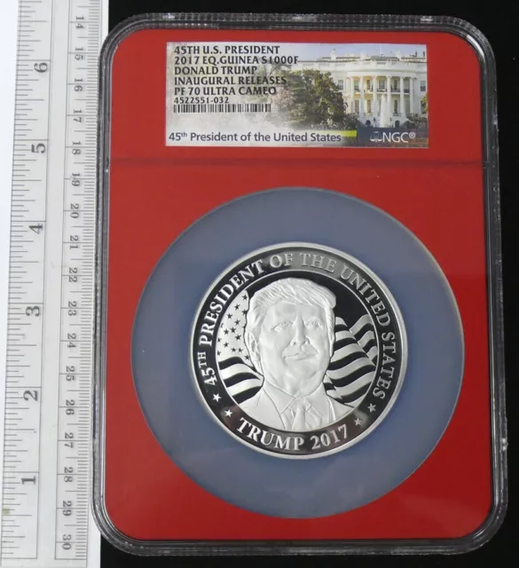 45th President Donald Trump 2017 Inaugural Commemorative Silver Coin NGC PF-70