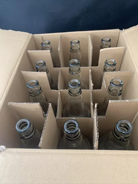 Set of 12 Glass Bottle Set with Swing Top Stoppers