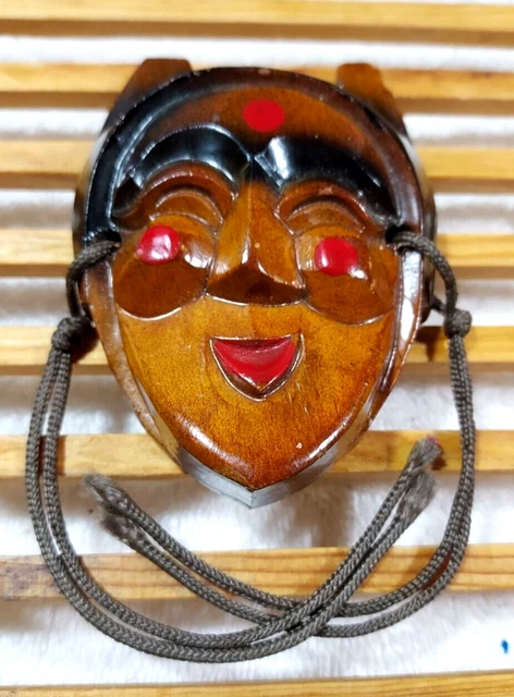 Korean Religious Art Dance Mask Hand Carved Traditional Wall Decor