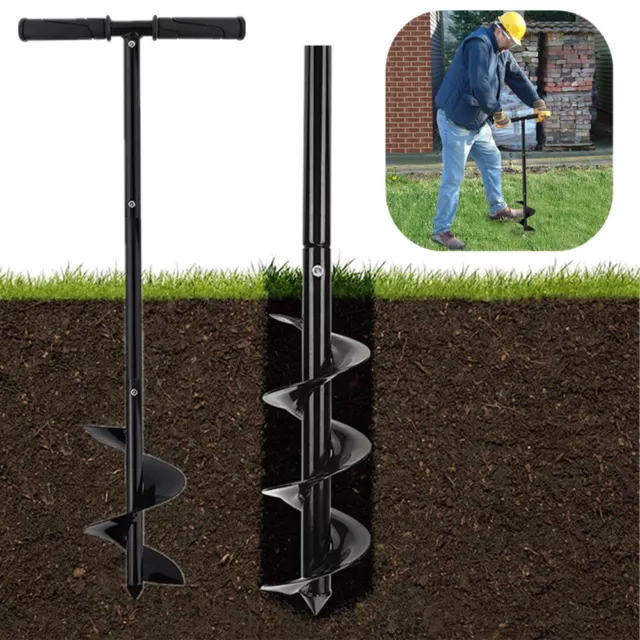 150mm Manual Earth Spiral Auger Drill Bit Garden Seed Soil Digger Post Hole Tool