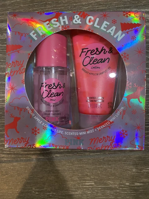Victoria’s Secret PINK Fresh & Clean Body Mist & Lotion Gift Set 2.5 oz each NEW
