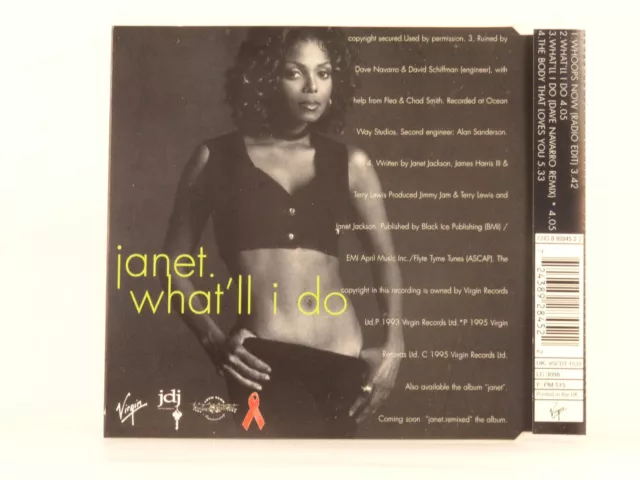 JANET JACKSON WHOOPS NOW/ WHATLL I DO (A84) 4 Track CD Single Picture Sleeve VIR 2