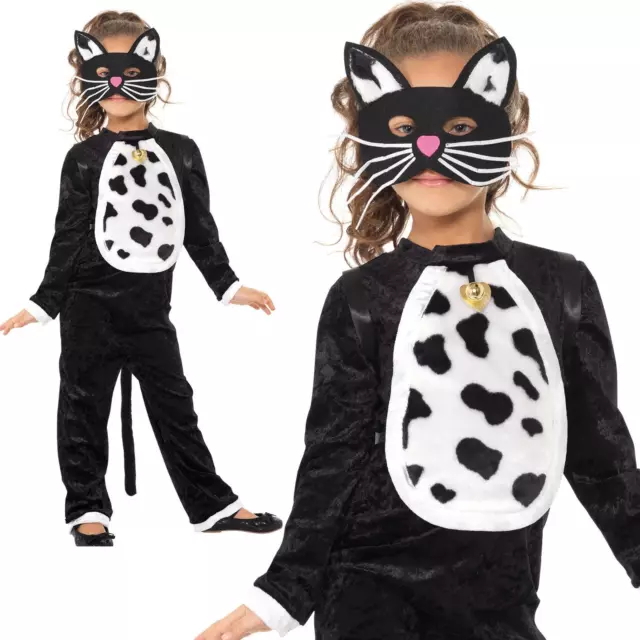 RAGAZZE HALLOWEEN GATTO Nero Costume Bambini Kitty Animale Vestito Ne EUR  37,91 - PicClick IT