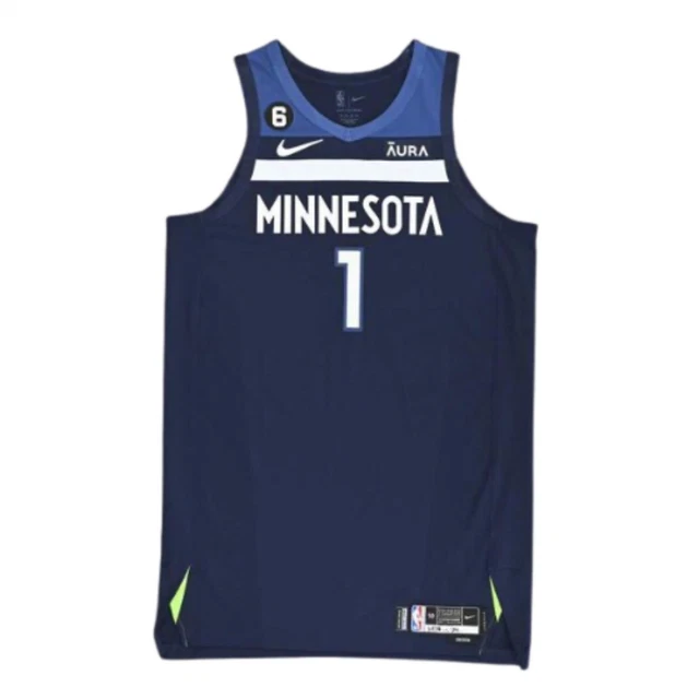 Anthony Edwards Game Used 10/26/22 T-Wolves vs Spurs Size 50+6 Nike COA Jersey