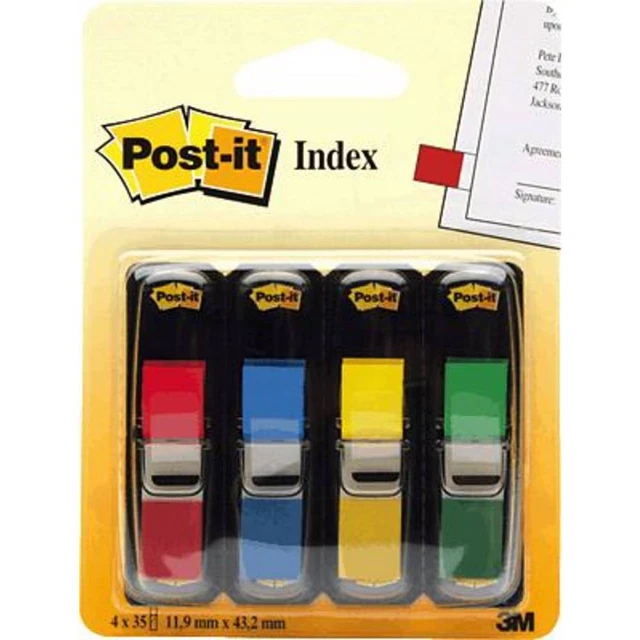 4er Multipack Post-it Haftmarker 7000144923 4 Block/Pack. Rot, Gelb, Grün, Blau