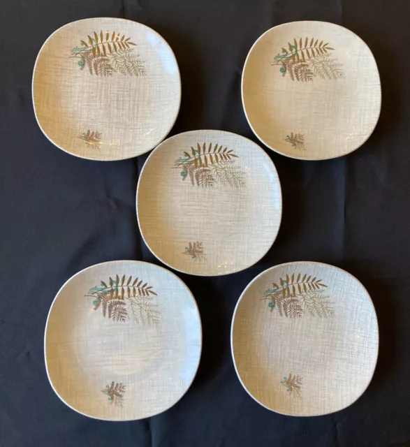 meakin rock fern Pattern Side Plates X 5