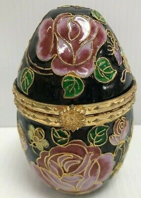 MA6 Victorian Enamelling Alsan Company Egg Enamel Gold Gilt Ornament (C)
