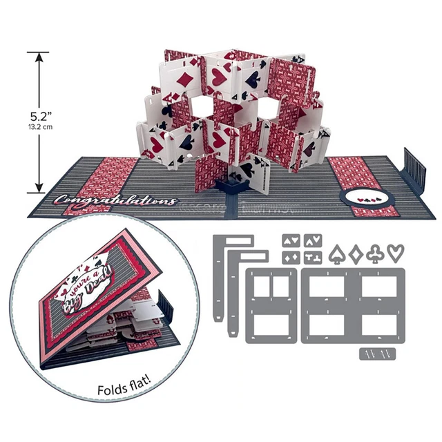 Playing Cards Metal Cutting Dies Stencils DIY Scrapbooking Embossing Craft Card