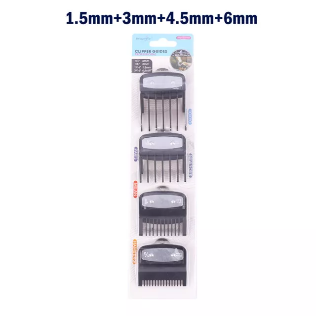 4 Pcs Hair Clipper Set Limit Comb Guide Trimmer Guards Attachment Barber SN❤