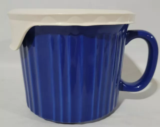 CorningWare Colours 20oz Meal Mug with Vented Lid~ BLUE~ Microwave and Oven Safe
