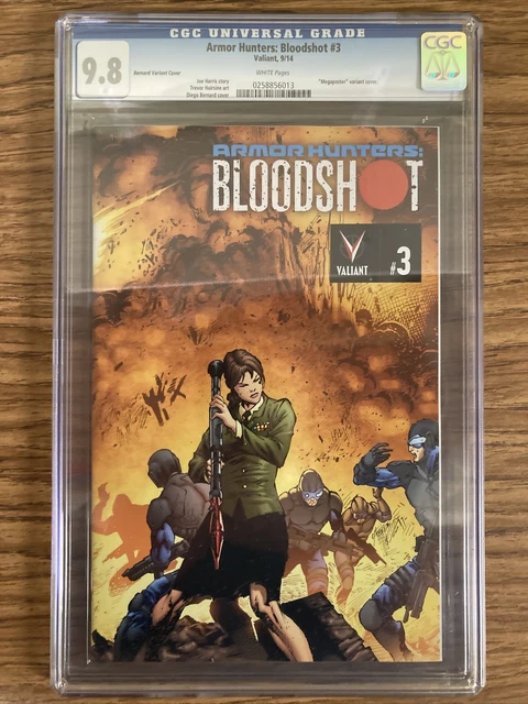 VALIANT Armor Hunters: BLOODSHOT #3 CGC Graded 9.8. Bernard Variant B Megaposter