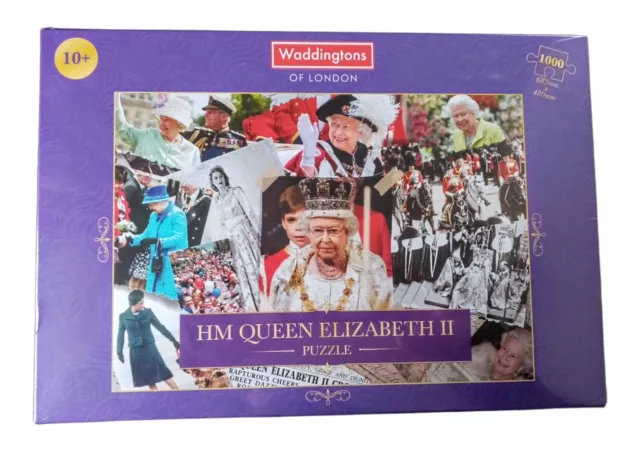 Waddingtons Of London HM Queen Elizabeth II 1000 Piece Puzzle NEW AND SEALED
