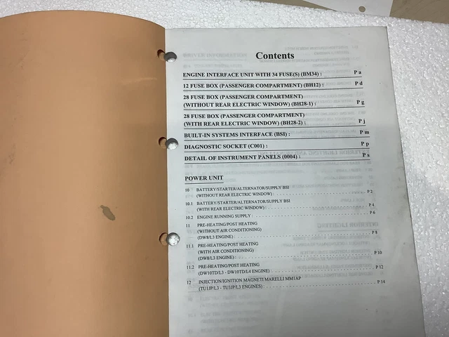 PEUGEOT 206 WIRING diagrams 06/99 £15.00 - PicClick UK