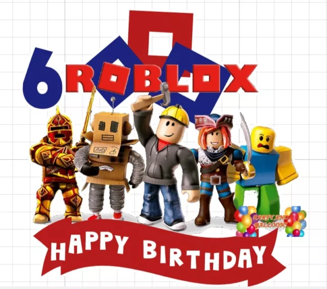ROBLOX PERSONALISED HAPPY BIRTHDAY CAKE TOPPER ANY NAME & AGE 1st Class ...