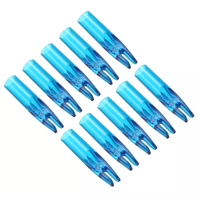 Archery Arrow Nocks 6mm 0.236" Inner Dia., Glue on Arrow Nock, Clear Blue 60pcs