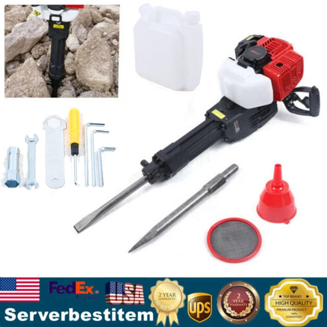 52CC Gas Demolition Jack Hammer Concrete Breaker Punch Drill 2 Stroke w/ Chisel