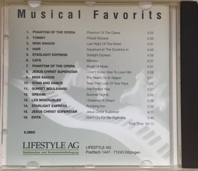 Various Artists・Musical Favorits・CD ℗©1999 Multimedia・Promo・Near mint! 2