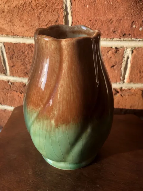 Art Deco Australian Pottery Drip Glaze Vase.